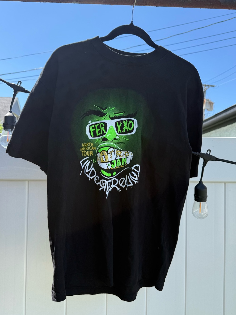 Feid -Ferxxo Nitro Jam Underground Black Short Sleeve Graphic Tour Shirt Men's M